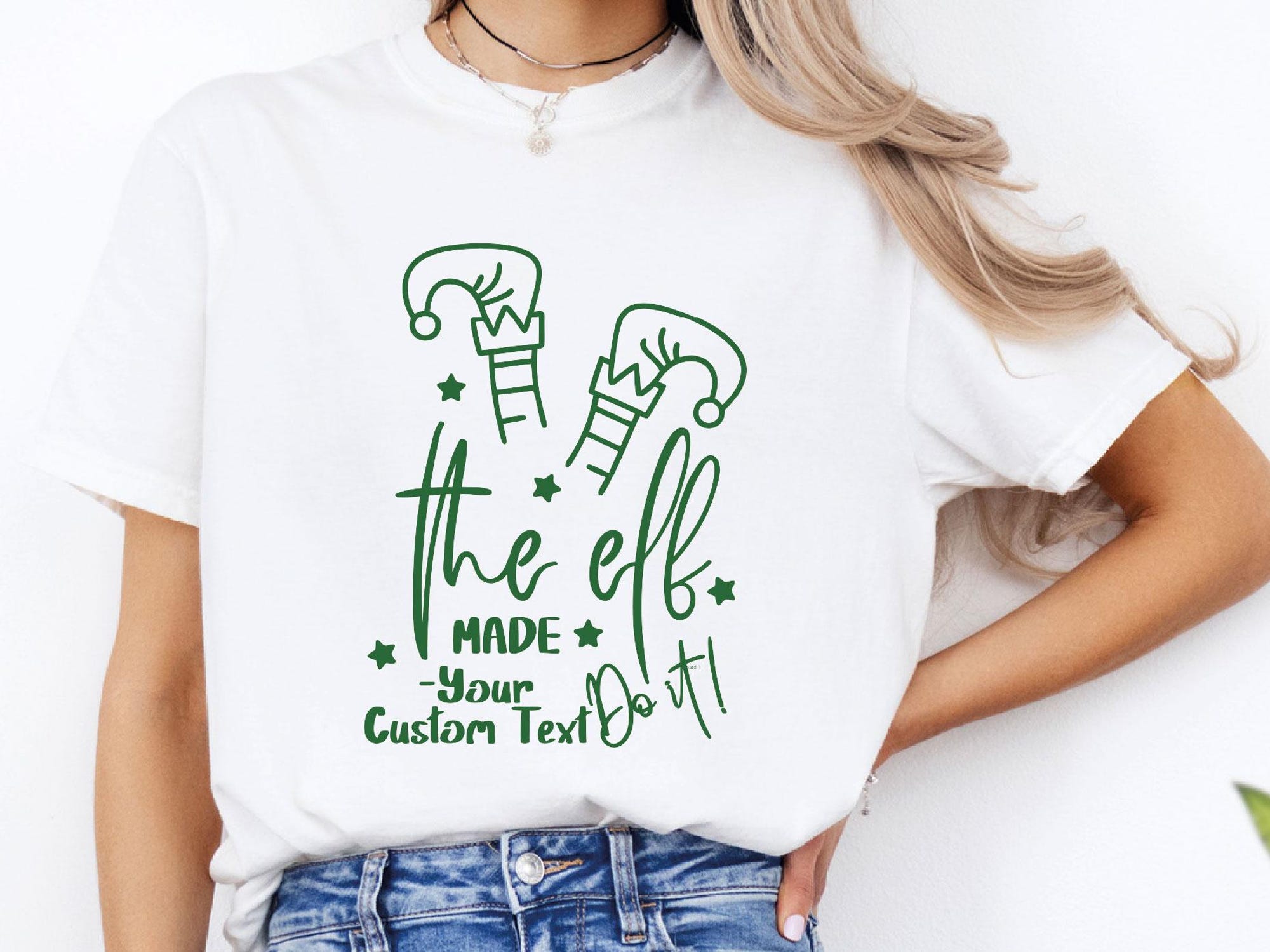 il_2000xN.7298065007_6so5-1.jpg Custom Christmas The Elf Shirt :Christmas Family Matching Comfort Colors T-Shirt