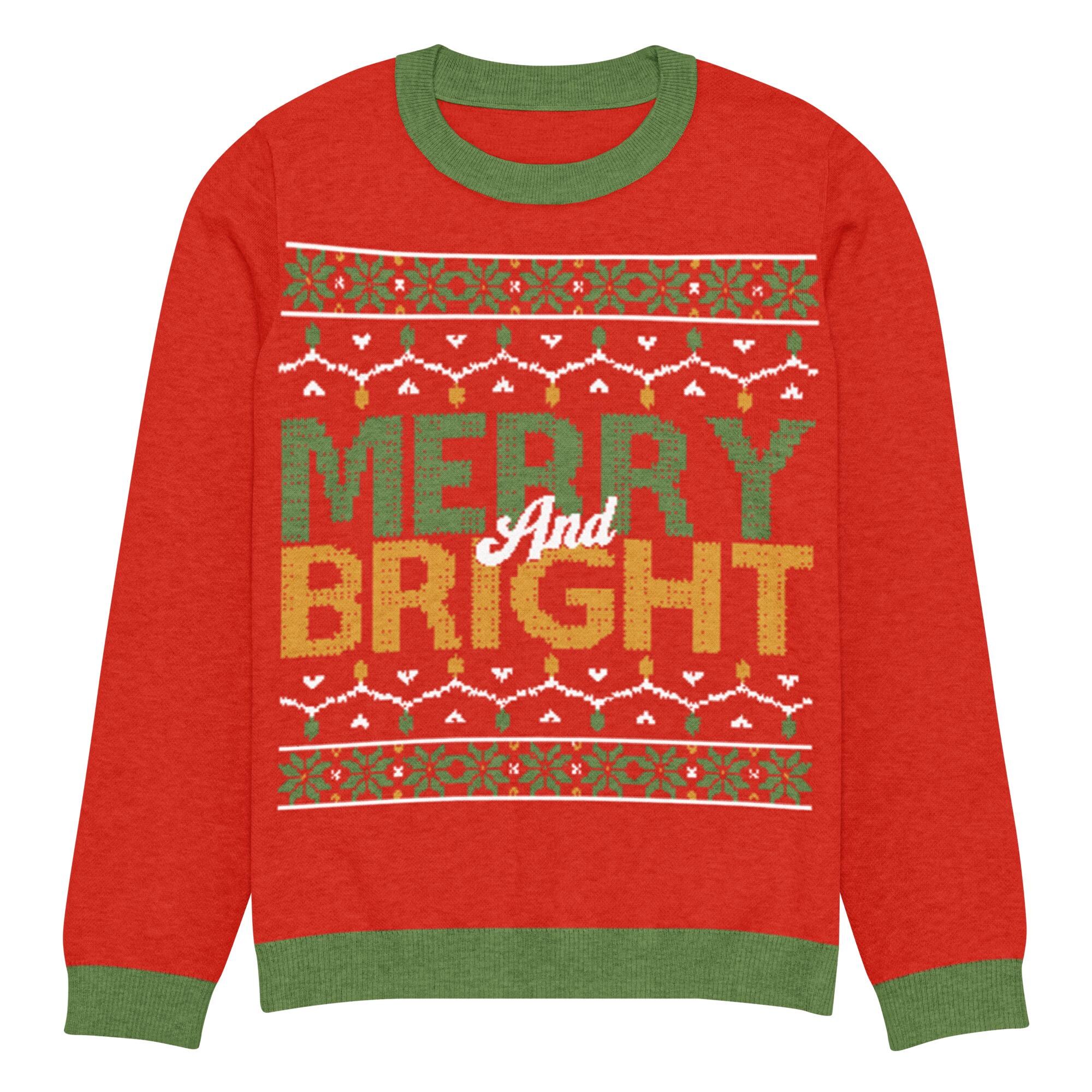 Marry and Bright  Ugly Sweater Knitted Crew Neck Sweater