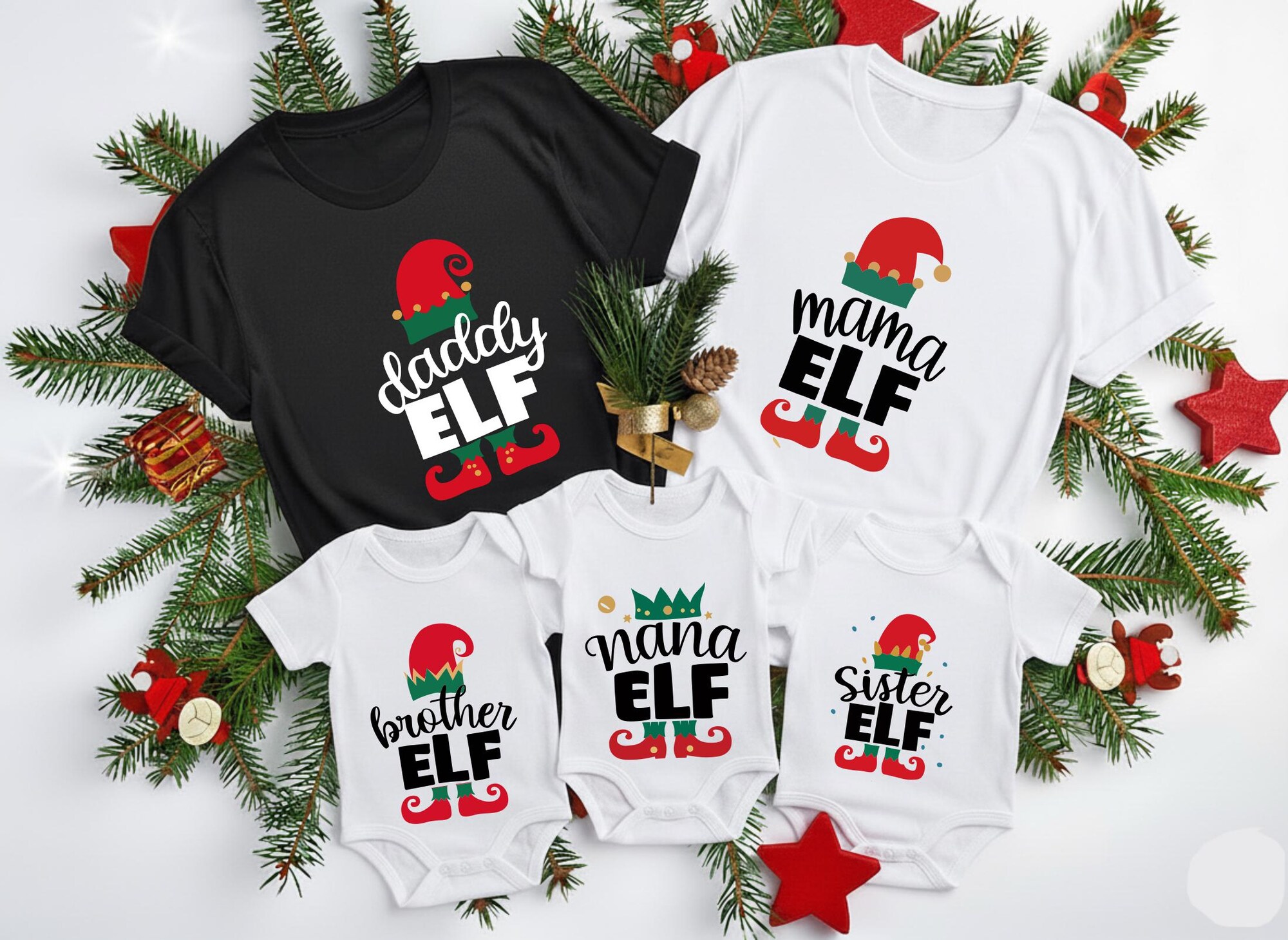 Comfort Colors Tshirt,Custom  Elf Shirt,Christmas Family Matching Tee, Funny Christmas Shirt, Personalized Elf Shirts,Christmas Group Shirts