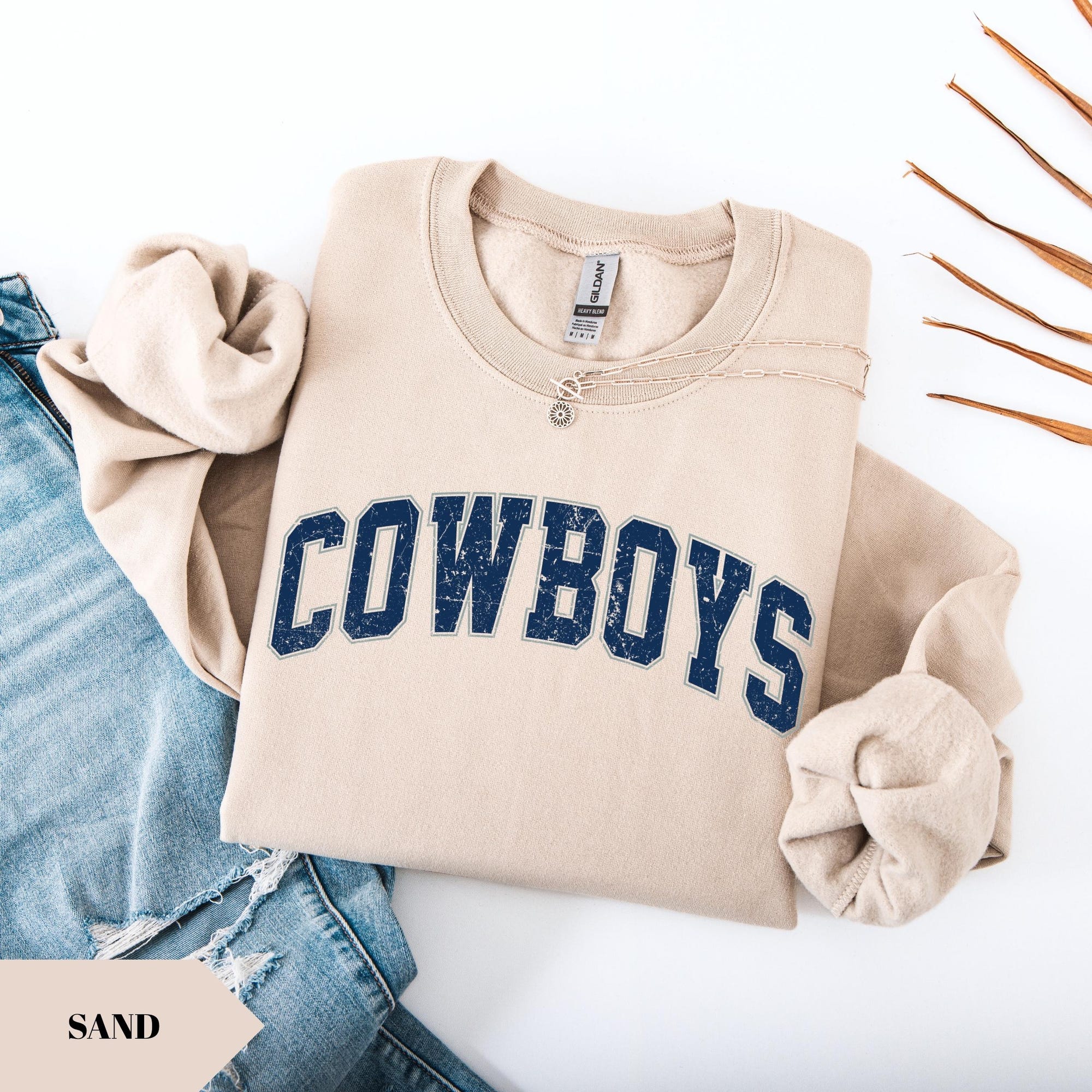 il_2000xN.7299038789_bzcc.jpg Dallas Cowboys Vintage Style Sweatshirt, Dallas Football Shirt, Cowboy Sweatshirt, Dallas Shirt, Football Shirt, Dallas Fans Gift, Cowboys