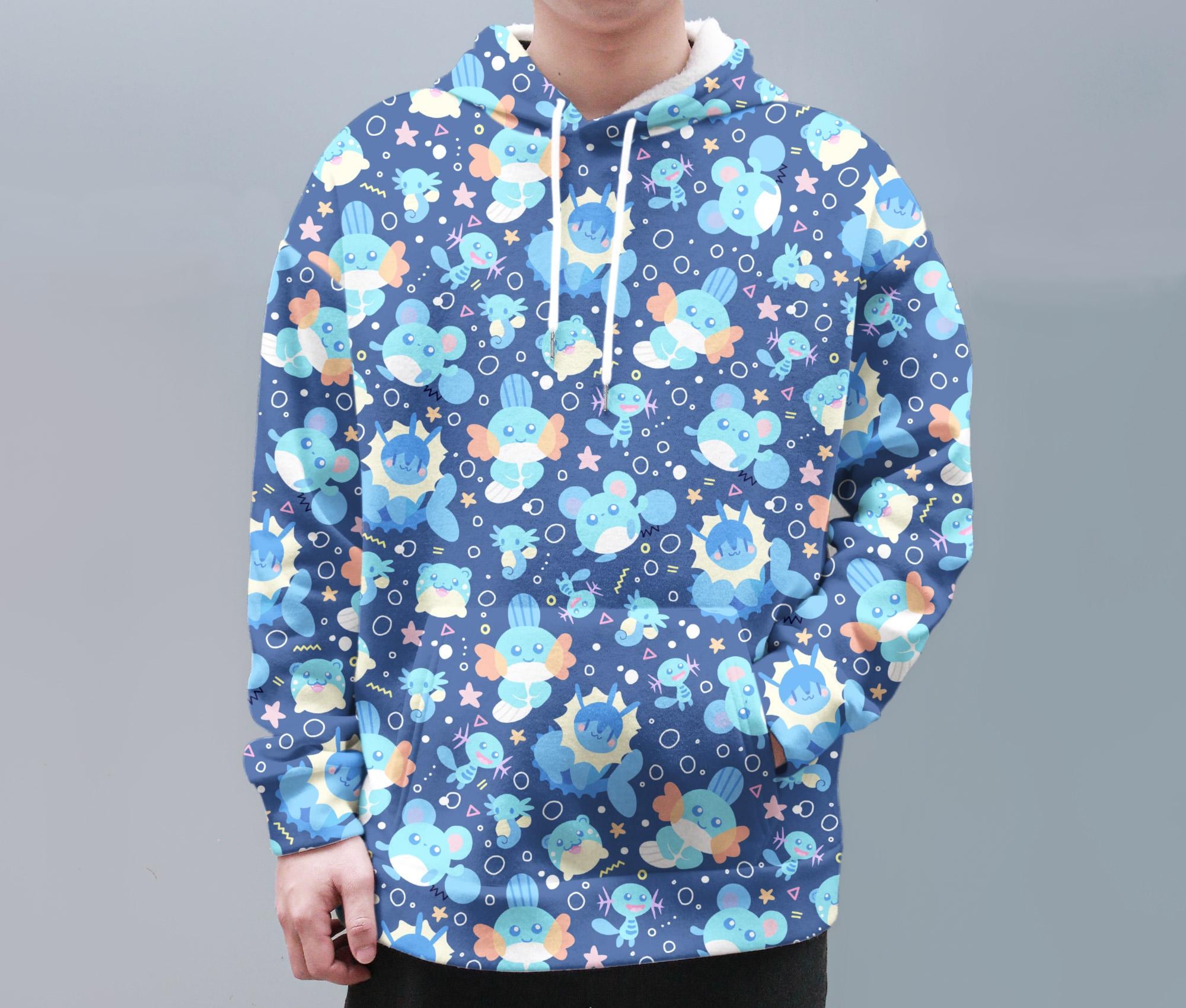 il_2000xN.7300075695_21u5-2.jpg Mudkip and Wooper Hoodie, Cute Graphic Hoodie, Kawaii Hoodie, Unisex Hoodie, Crewneck Funny Sweatshirt, Trendy Christmas Hoodie Gift