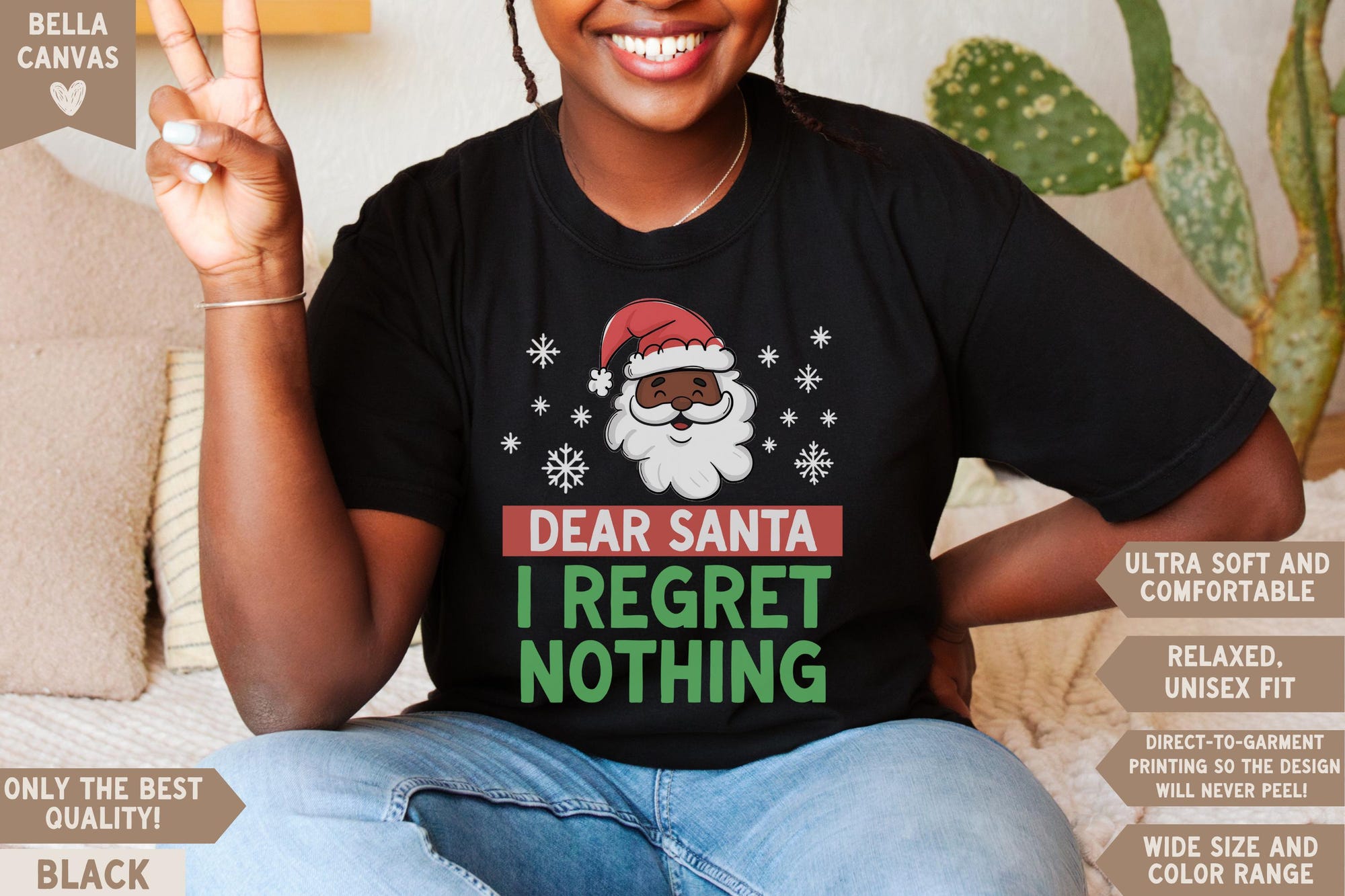 il_2000xN.7301780837_h86m.jpg Matching Family Christmas Pajamas, Custom Dear Santa Family Xmas PJs, Black St. Nick Group Holiday Shirt, Personalized Christmas Family Tees