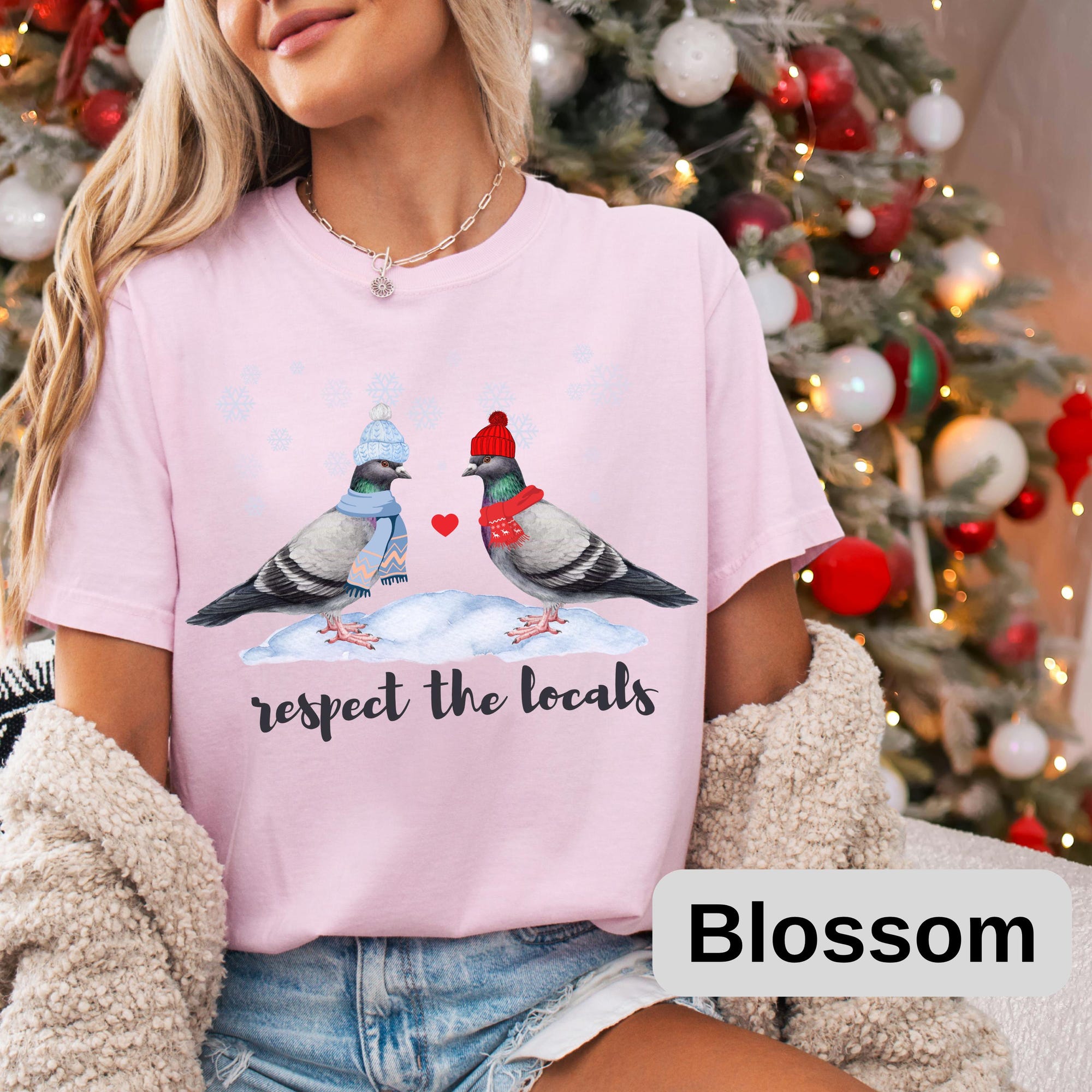 il_2000xN.7301945903_1xzv-1.jpg Respect The Locals Pigeon Christmas Sweatshirt - Funny Holiday Graphic Tee