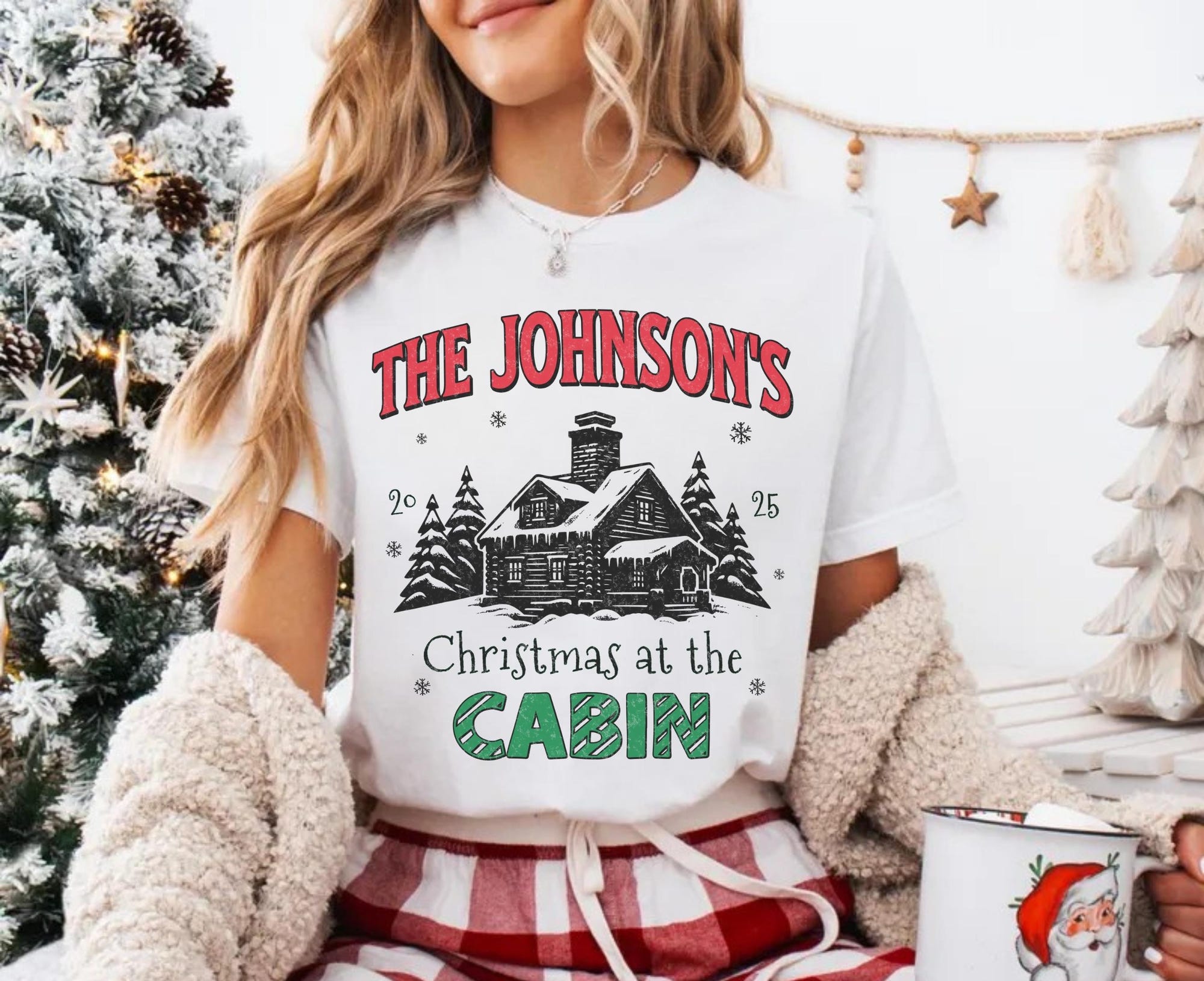 il_2000xN.7302403681_qwoj.jpg Personalized Christmas Cabin Family Shirt: Custom Holiday Matching Outdoor Xmas T-Shirts
