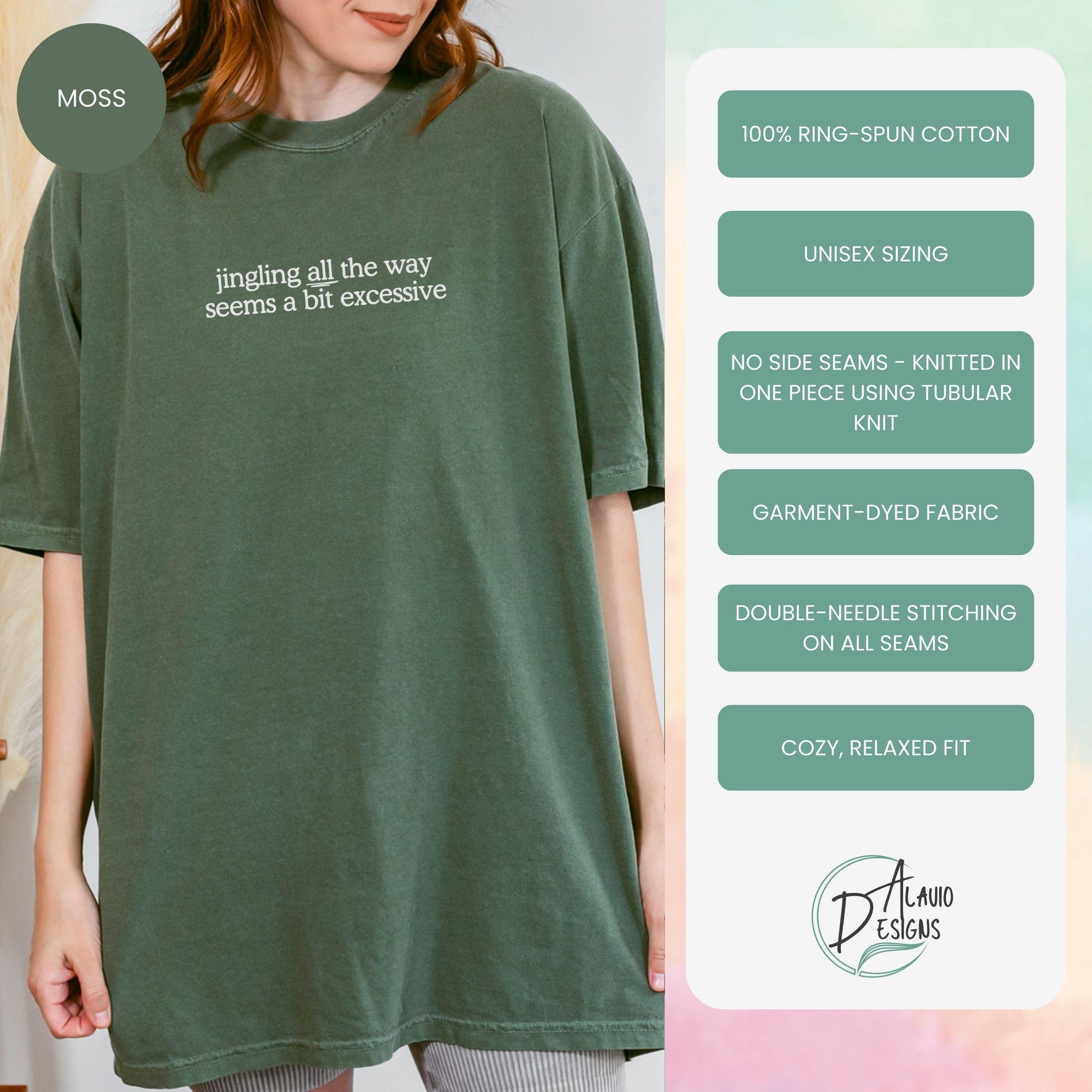 il_2000xN.7310029387_m7ae-1.jpg Comfort Colors® Jingling all the way seems a bit excessive, Christmas sweatshirt, Sarcastic holiday t-shirt, Funny Jingle song tee