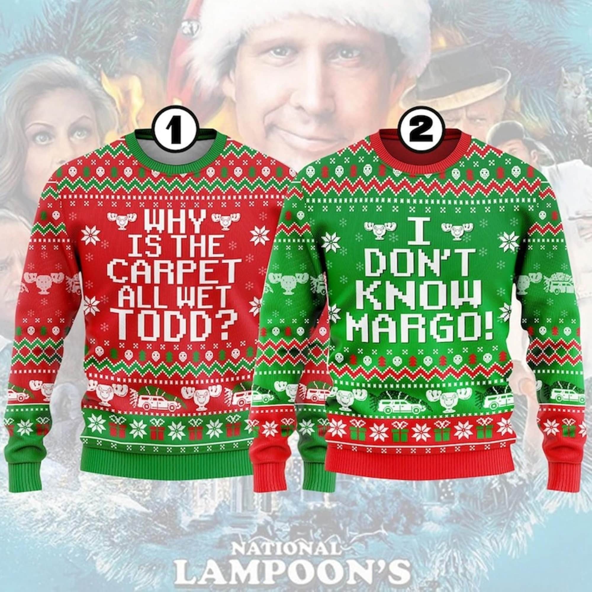 Why Is The Carpet All Wet Todd Ugly Christmas Sweater, National Lampoon’s Christmas Vacation Ugly Sweater, Christmas Movie, Xmas Gifts