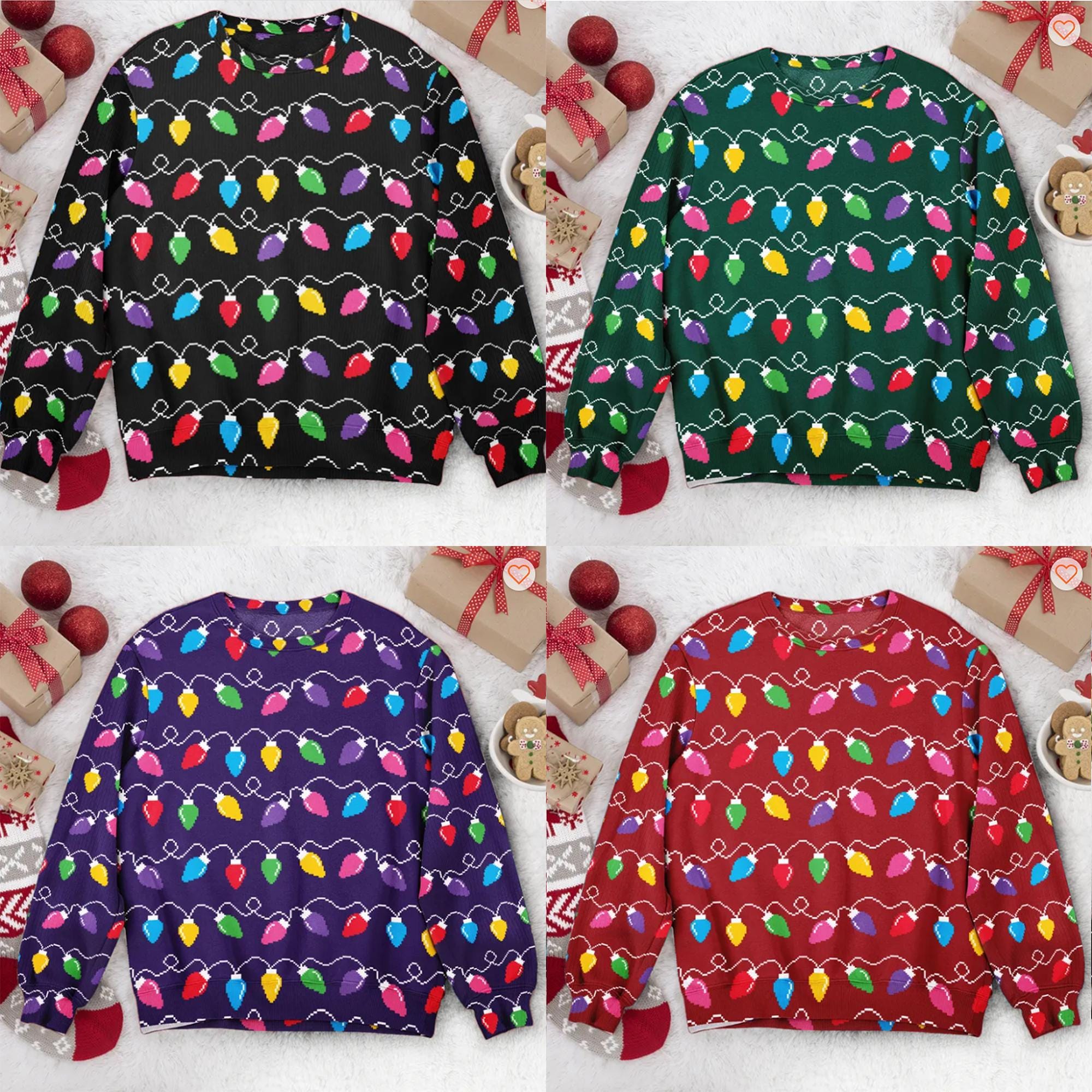 il_2000xN.7314374715_kytg.jpg Personalized Christmas Tree Face Santa Hat Sweater, Photo Ugly Xmas Ugly Sweater, Custom Kids Faces Family Christmas Ugly Matching Gift