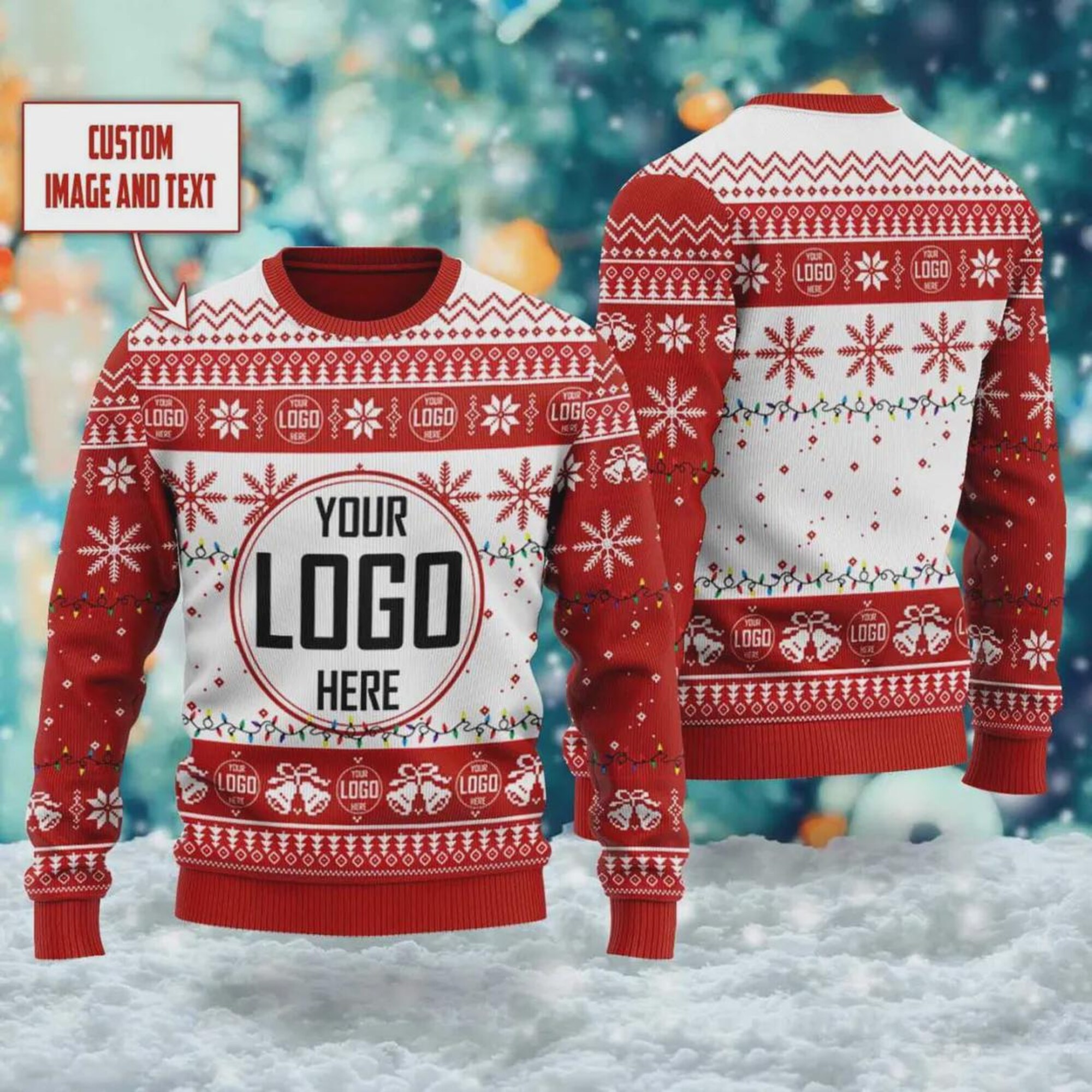il_2000xN.7314405937_dkz2.jpg Custom Your Logo Ugly Christmas Sweater, Custom Company Logo Xmas Ugly Sweater, Personalized Photo Image Christmas Ugly Matching Sweater