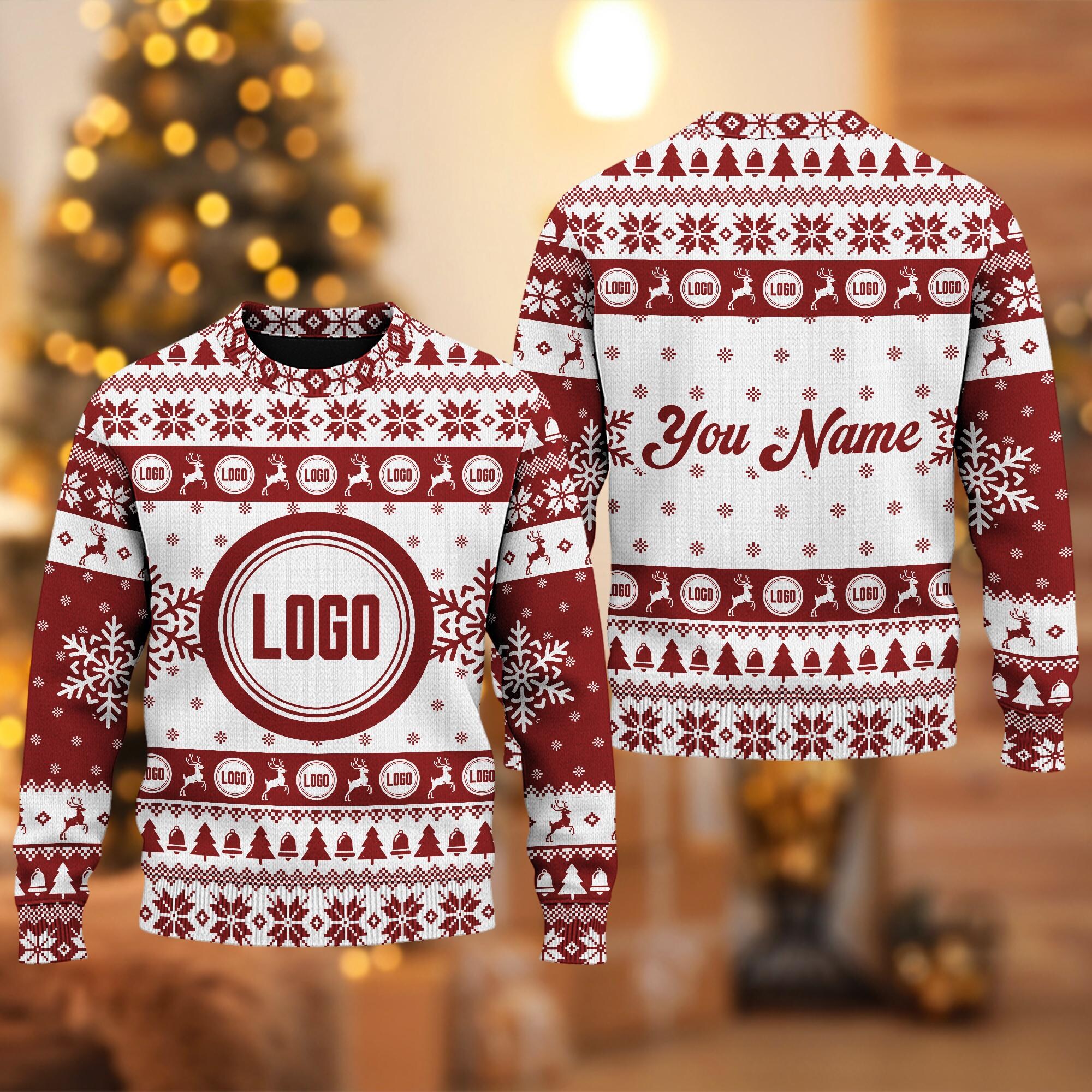 il_2000xN.7317539721_j483.jpg Custom Logo Company Ugly Sweater, Personalized Custom Logo 3D Ugly Christmas Sweater, Christmas Gift For Men Women Kid, Christmas Gift