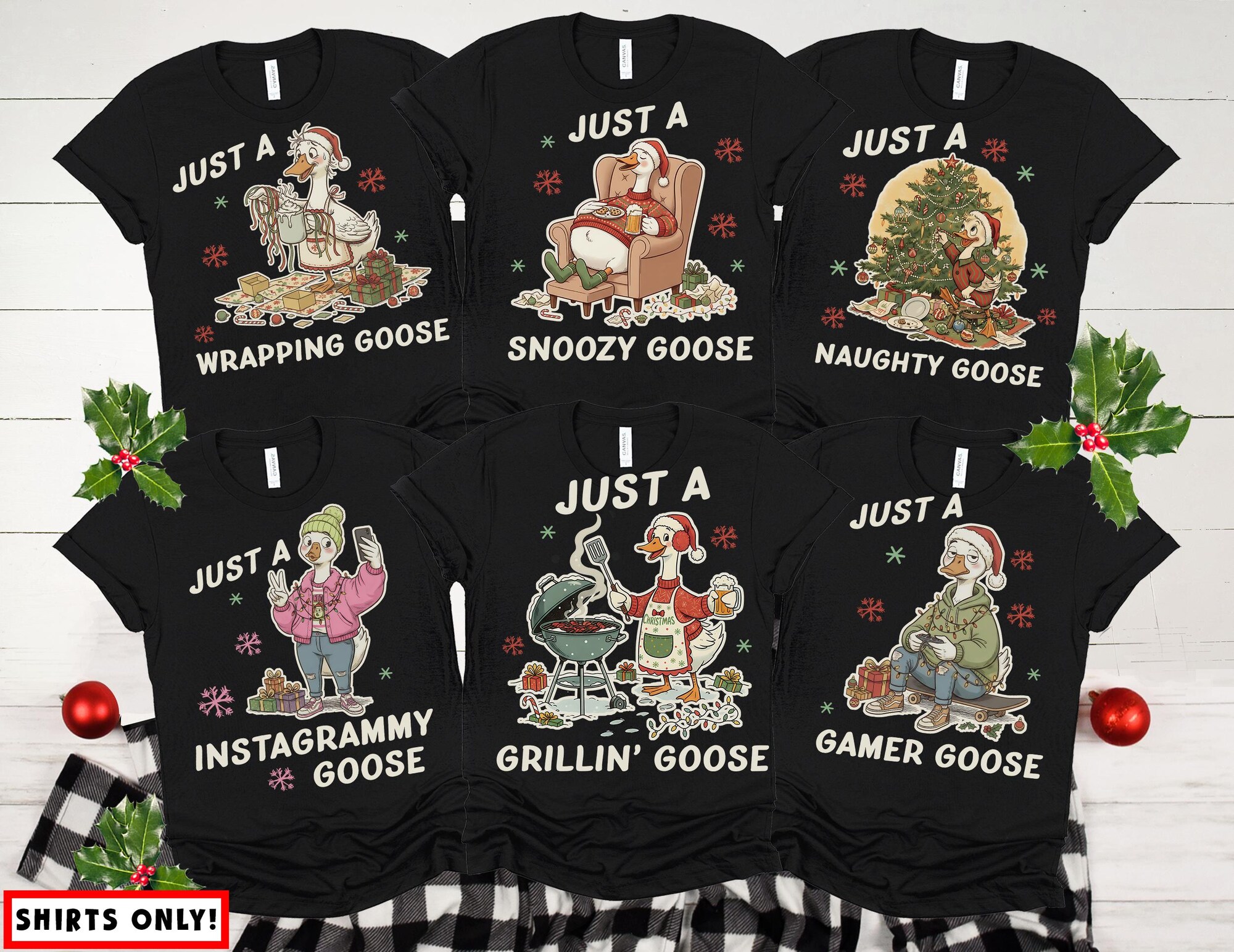 il_2000xN.7319120339_4tci.jpg Goose Christmas Shirts Family Goose Shirts Silly Christmas Goose Gifts Funny Matching Family Goose TShirts Farm Christmas Shirts for Family