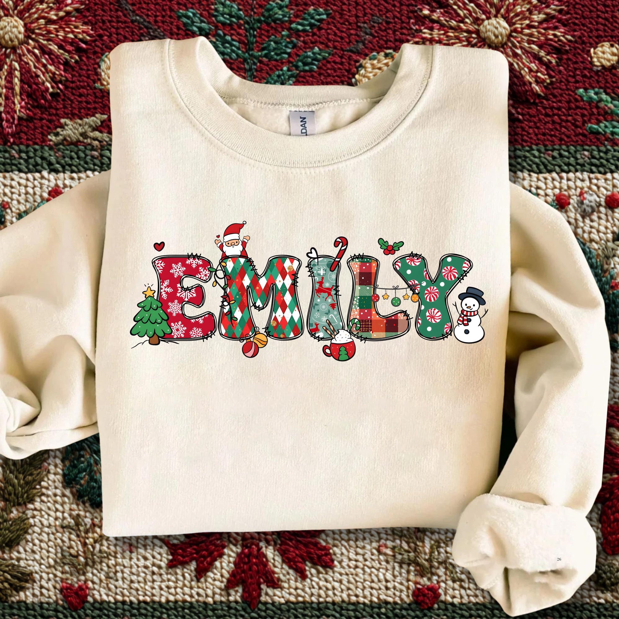 il_2000xN.7319131601_dn09-1.jpg Personalized Christmas Kids Name Sweatshirt, Christmas Toddler Tee, Custom Christmas Hoodie, Custom Name TShirt, Custom Christmas Name Shirt
