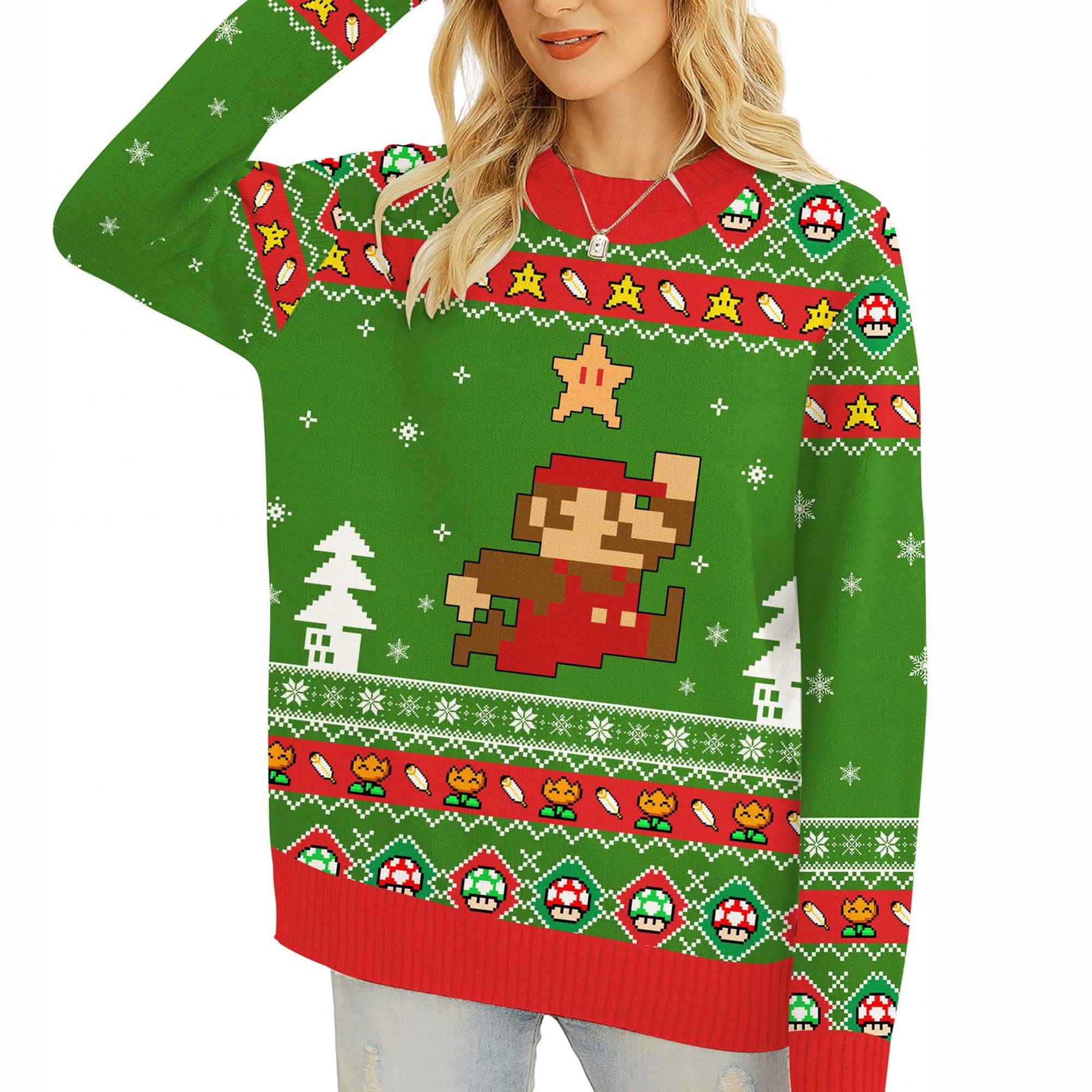 Super Mario Ugly Christmas Sweater, Super Mario Bros Christmas Sweater, Mario Ugly Christmas Sweater, Christmas Xmas Gifts