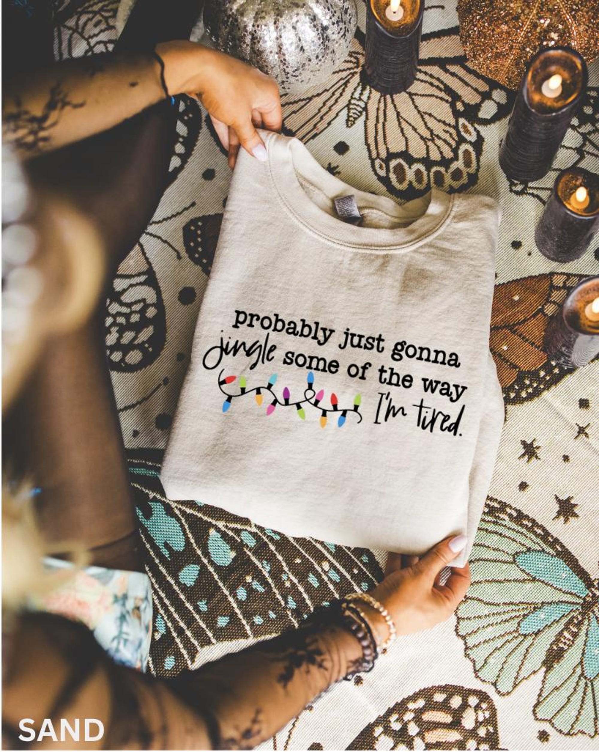 Probably Just Gonna Jingle Some Of The Way I’m Tired Christmas sweatshirt, Funny Holiday Shirt, Christmas Jingle Song Shirt, Christmas Shirt