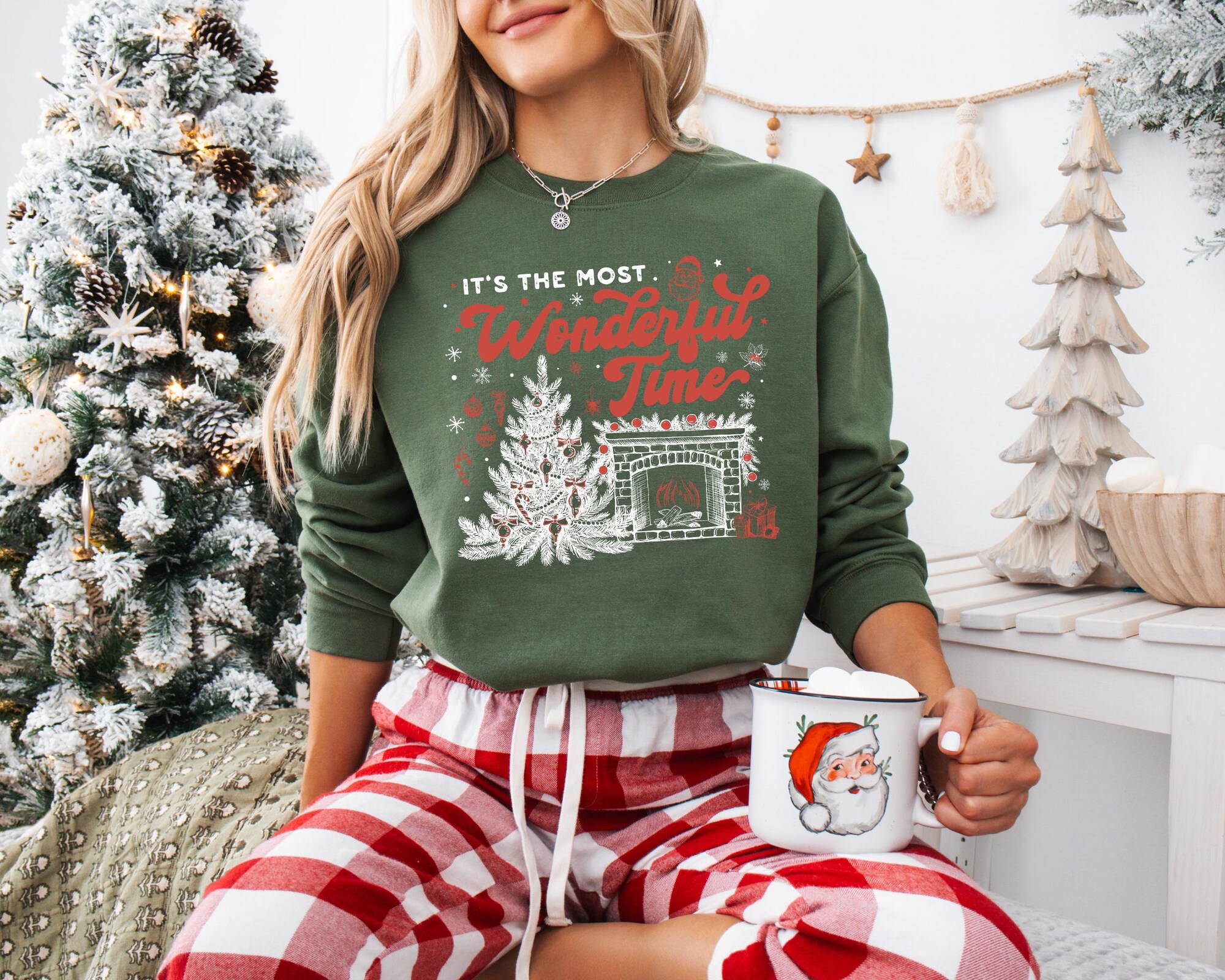il_2000xN.7323187495_r2ti.jpg Christmas Time Sweatshirt, It's The Most Wonderful Time Hoodie, Christmas Shirt, Vintage Christmas Shirt