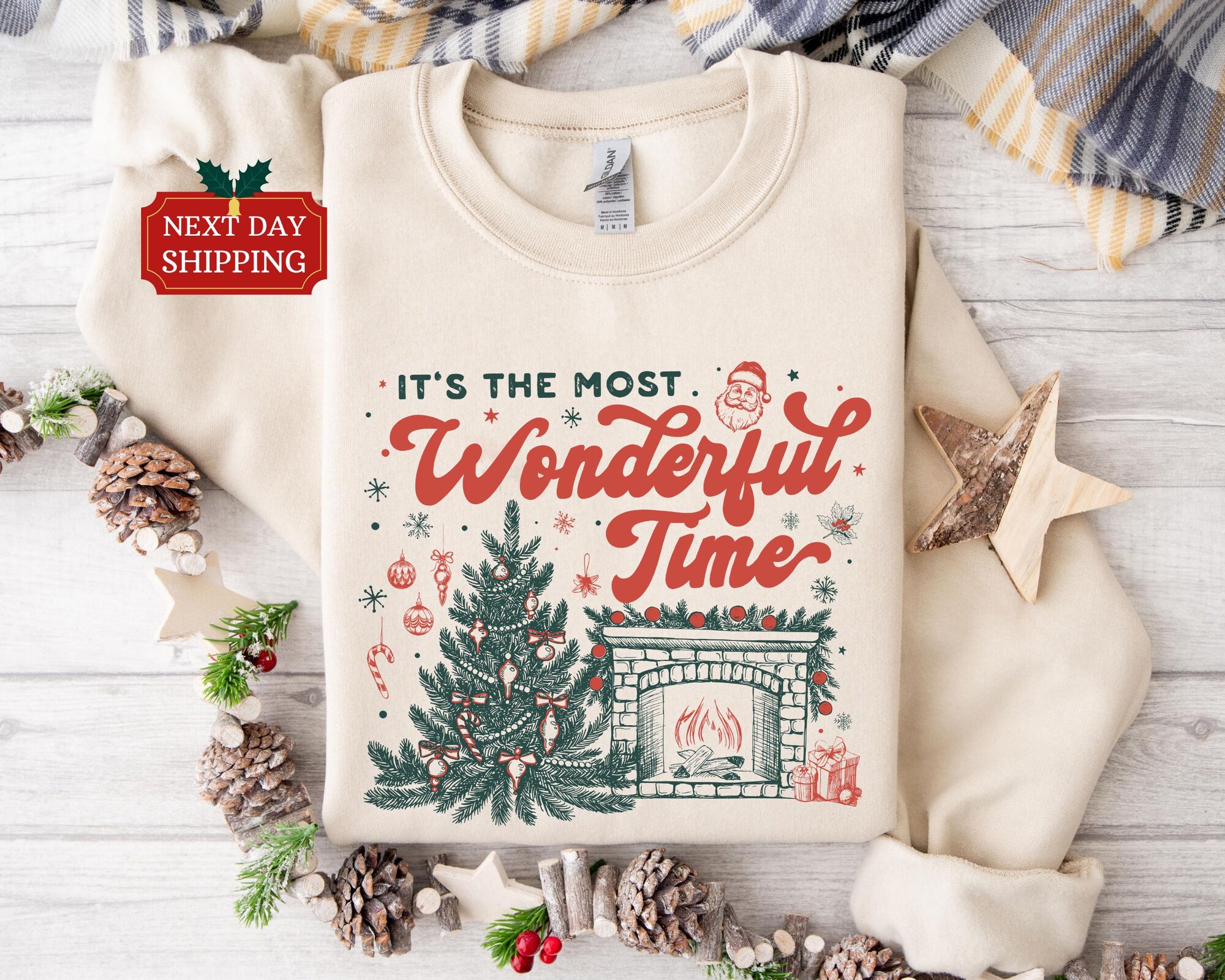 Christmas Time Sweatshirt, It’s The Most Wonderful Time Hoodie, Christmas Shirt, Vintage Christmas Shirt