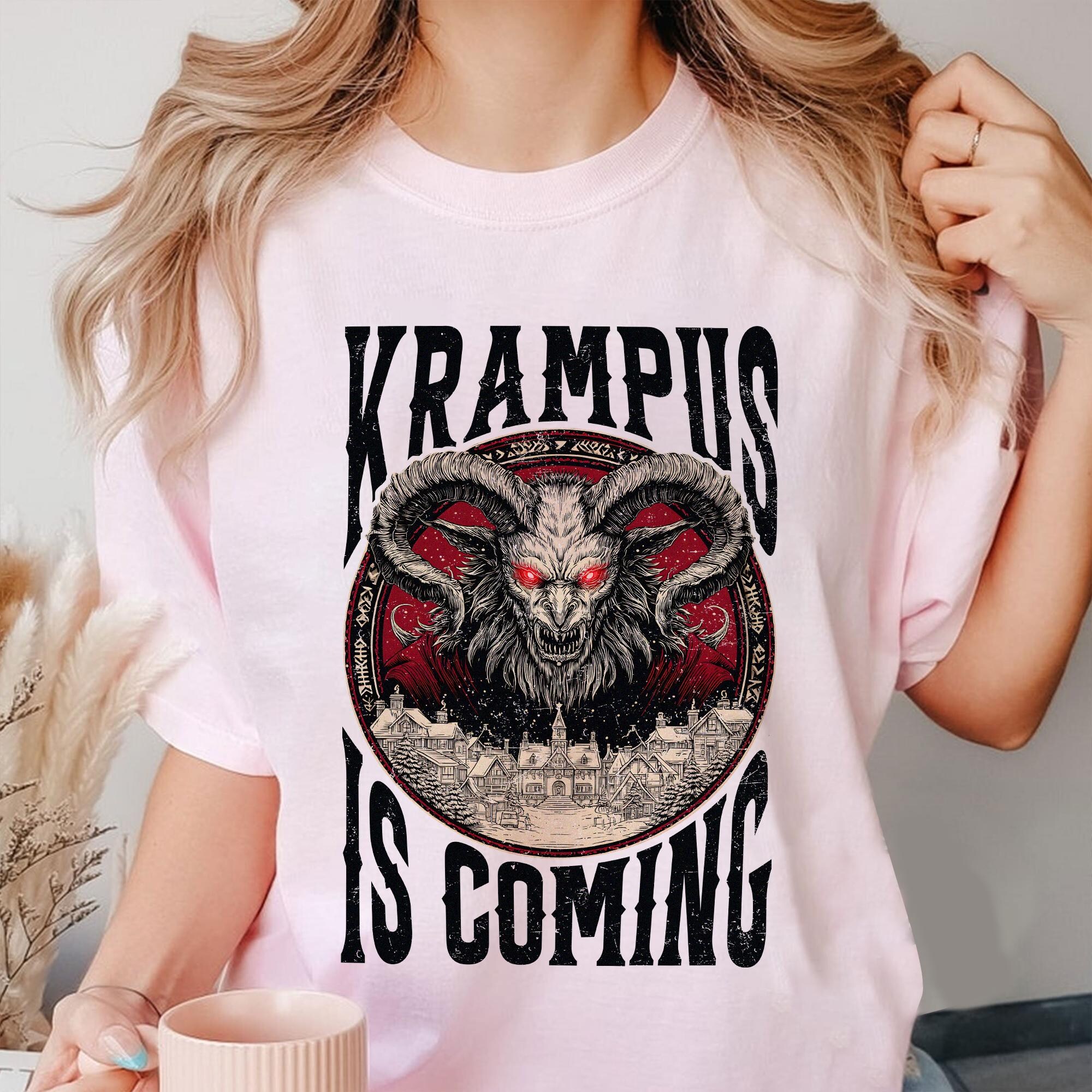 il_2000xN.7327622973_mvhw.jpg Krampus Is Coming Shirt, Gothic Christmas Sweatshirt, Horror Holiday, Dark Xmas Gift, Krampus Christmas, Gruss Vom Krampus, Nordic Krampus