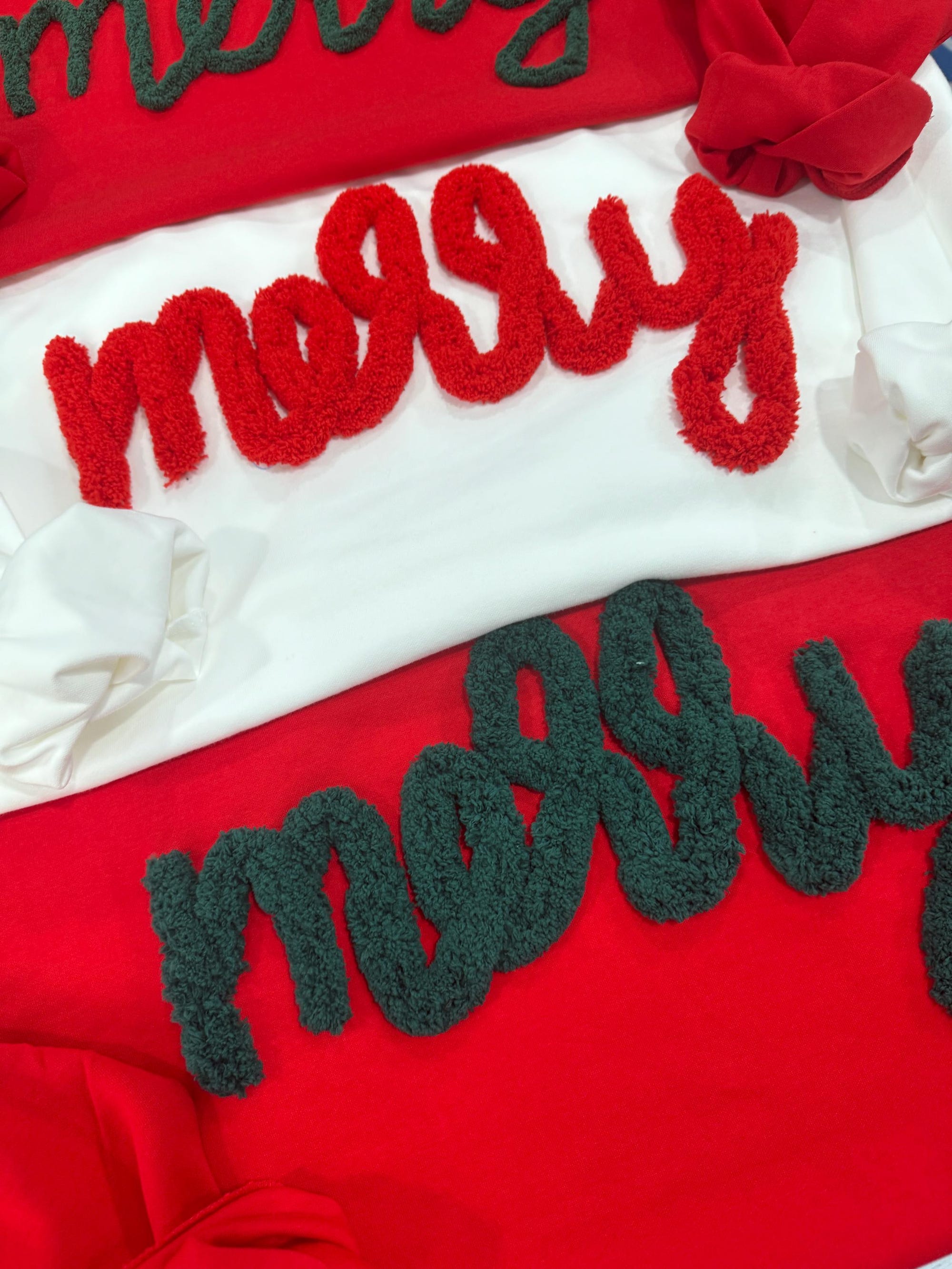 il_2000xN.7328926027_g47w-3.jpg Merry Christmas Chenille Letter Sweatshirt | Holiday Crewneck | Cozy Winter Gift for Her