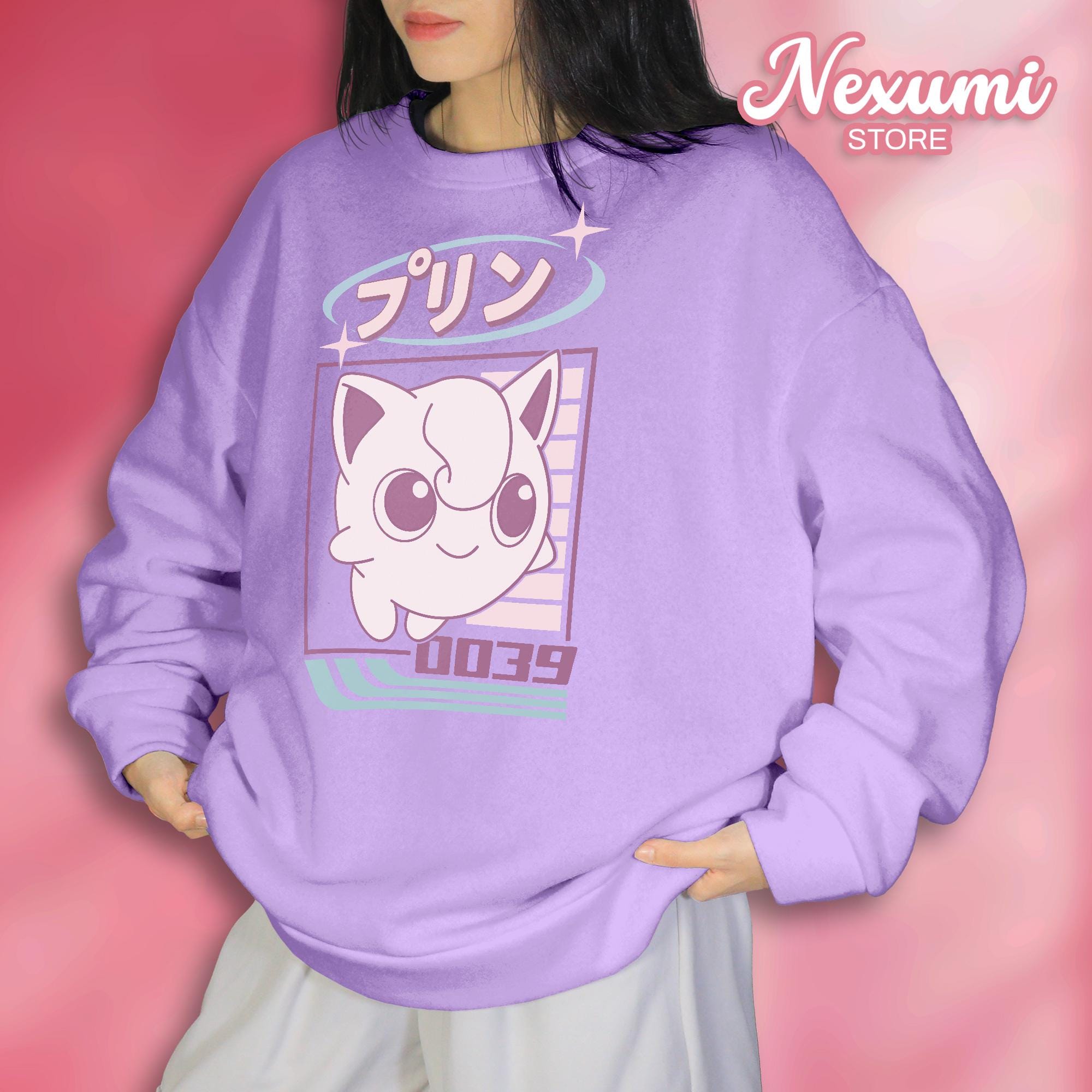 Jigglypuff Hoodie: Cute Anime Sweatshirt, Comfort Manga Pullover, Unisex Fan Art, Video Game Gift for Anime Manga Fans Cozy Stylish