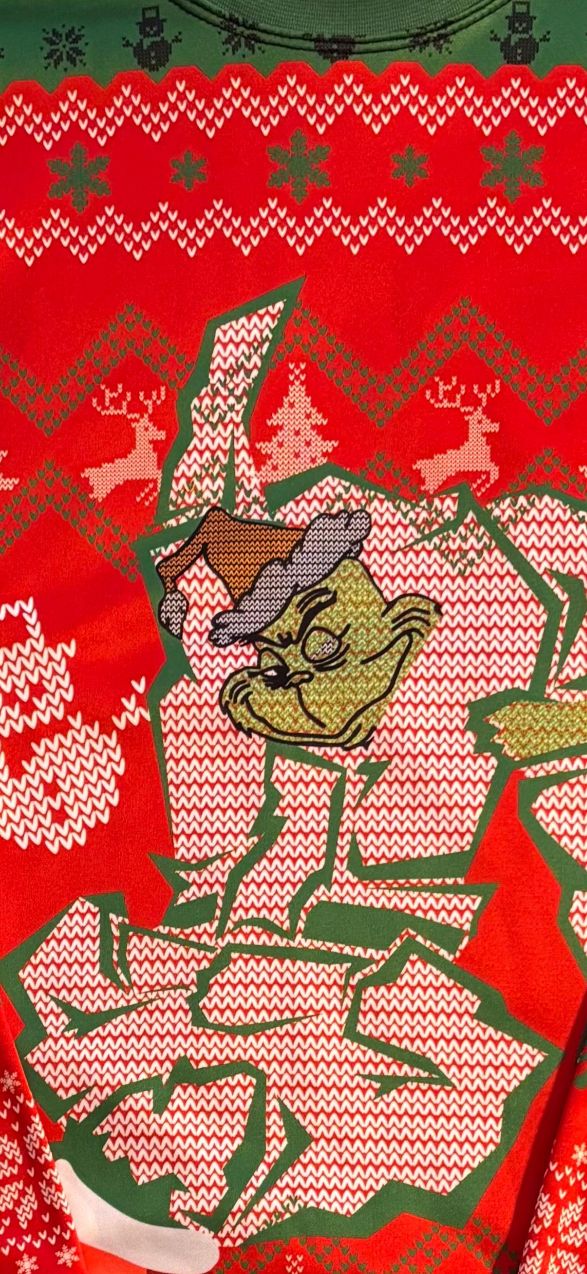 il_2000xN.7329835263_iul5.jpg Carlos Machado Jiu-Jitsu Ugly Christmas Sweater Grinch Pullover Red Knit Sz M