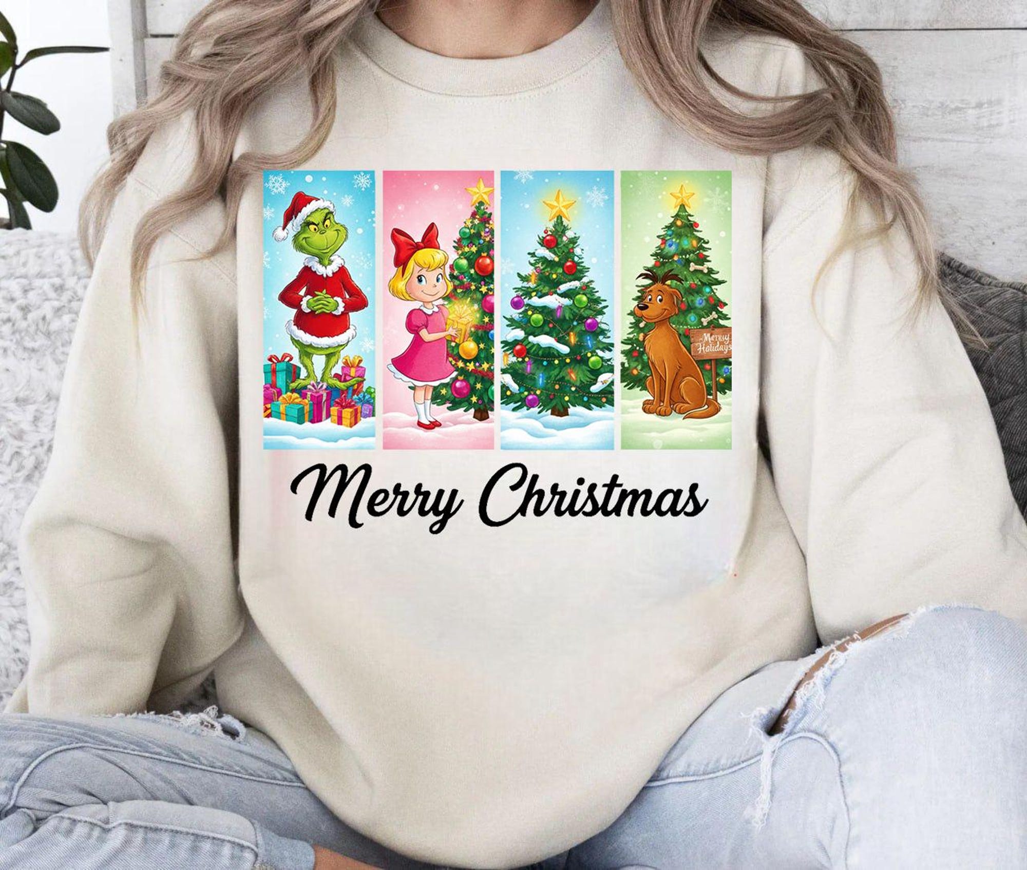 Grinch & Friends Christmas Sweatshirt: Unisex Holiday Crewneck