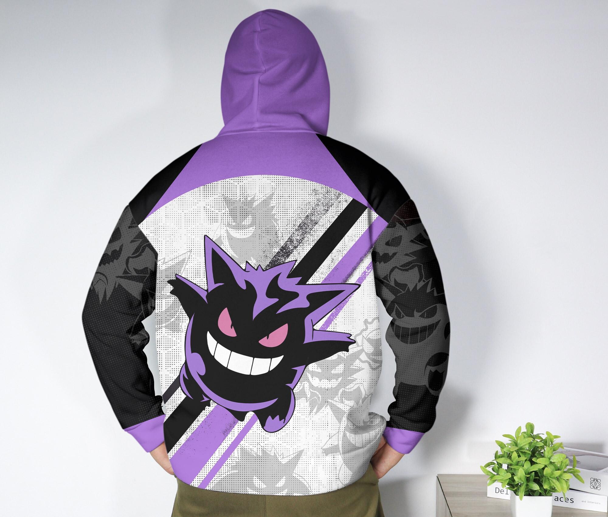 il_2000xN.7333062301_evn0.jpg Gengar Hoodie Shirt, Cute Gengar Sweatshirt, Funny Ghost Graphic Hoodie, Kawaii Unisex Pullover, Trendy Streetwear Gift, Gengar Gifts