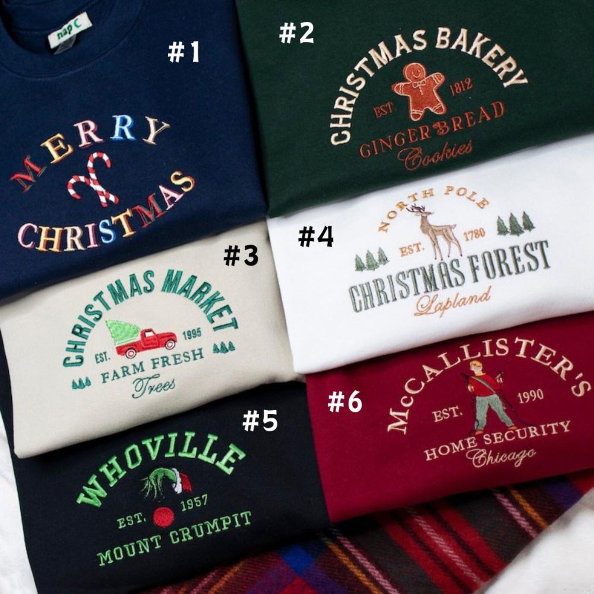 Christmas Embroidered Sweatshirt, North Pole Shirt, Home Alone Xmas Hoodie, Christmas Movie Shirt, Whoville Crewneck Jumper