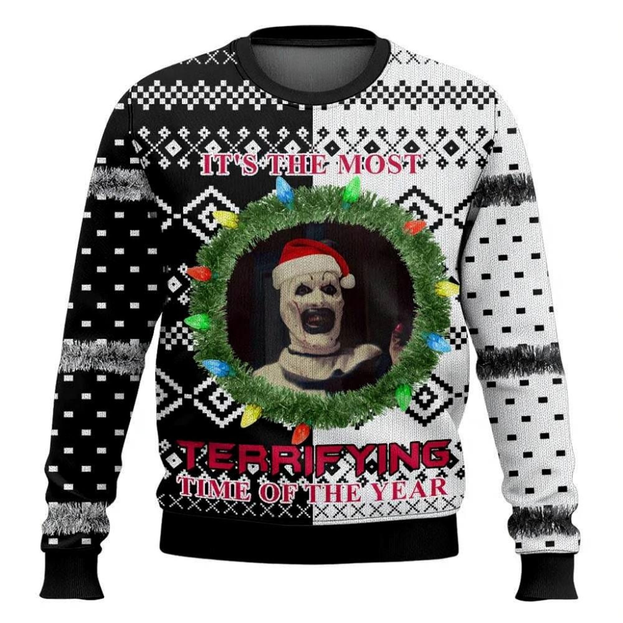 It’s The Most Terrifying Time Of The Year – Terrifier Ugly Christmas Sweater Size S-5XL