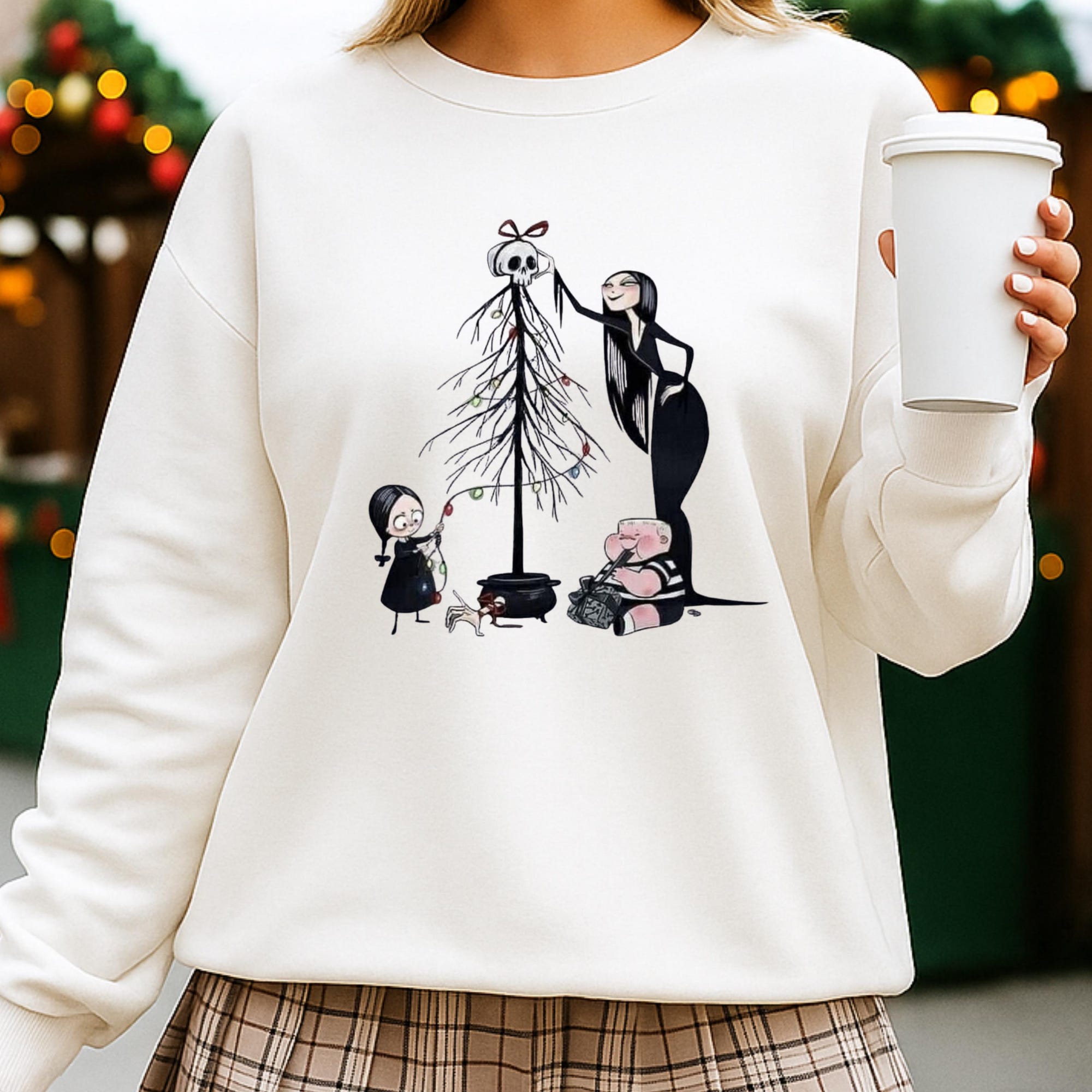 il_2000xN.7338433315_an7g-1.jpg Gothic Christmas Sweatshirt: Addams Family Holiday Pullover, Gildan - S-2XL